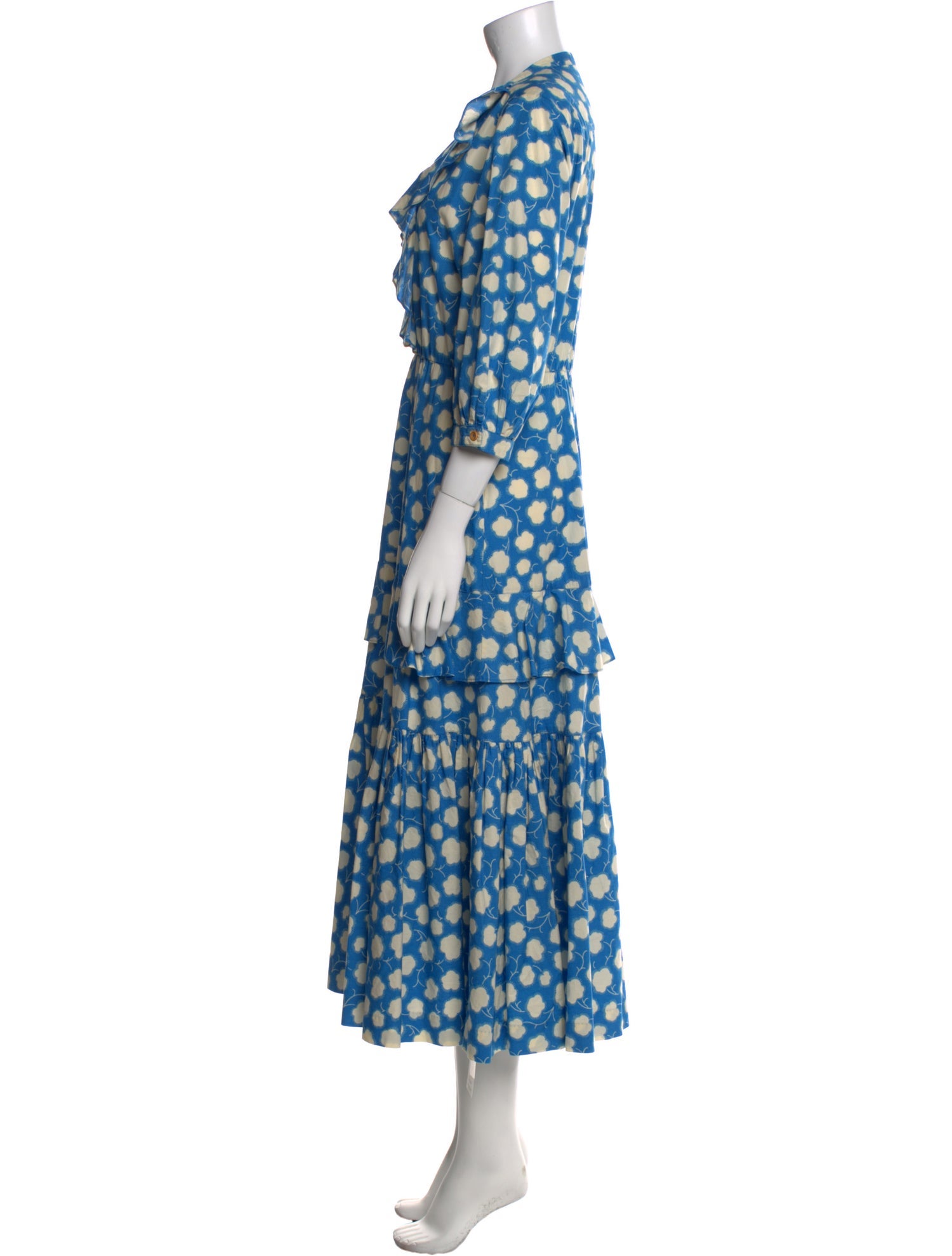 Warm Polka Dot Print Long Dress
