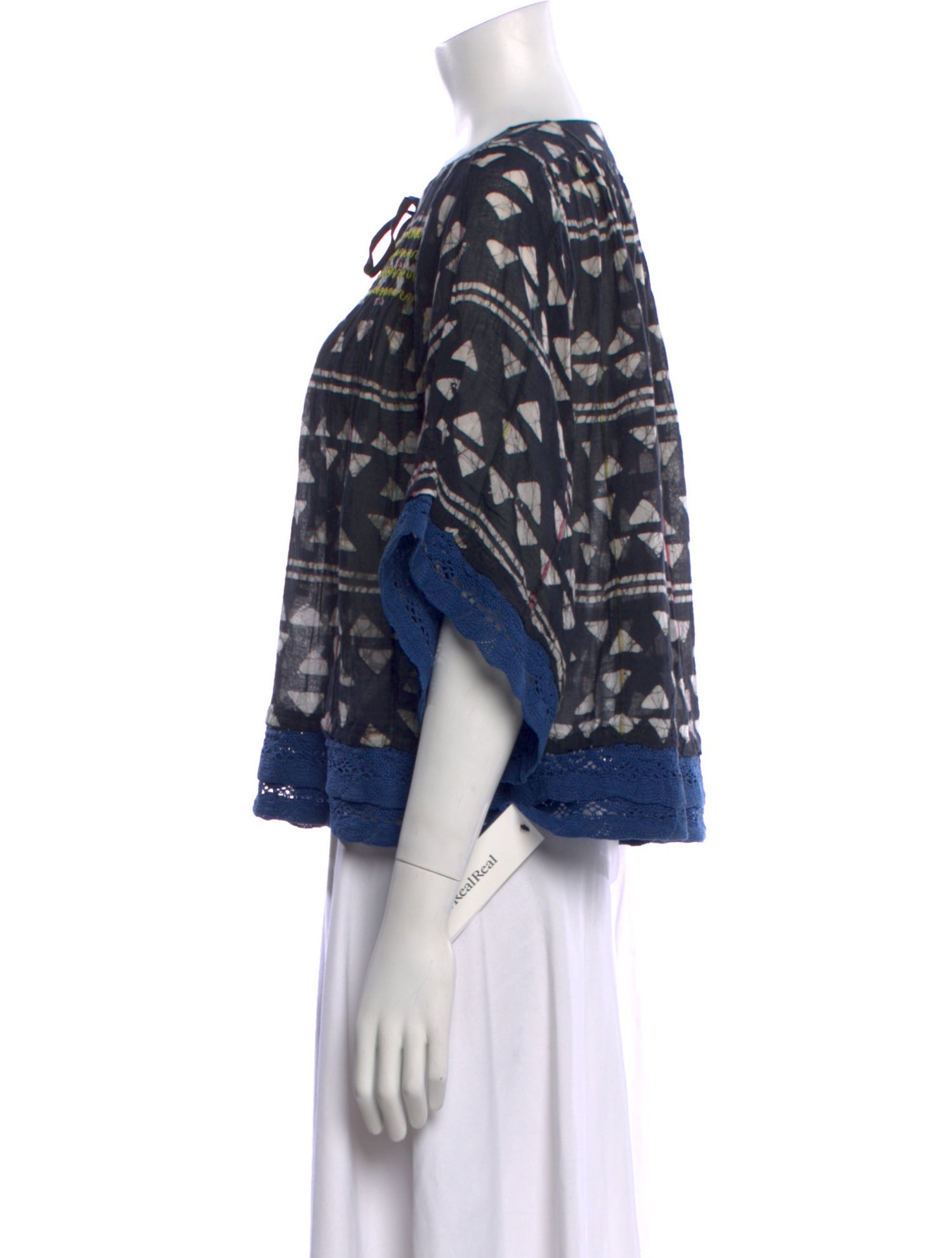 Warm Printed Square Neckline Blouse