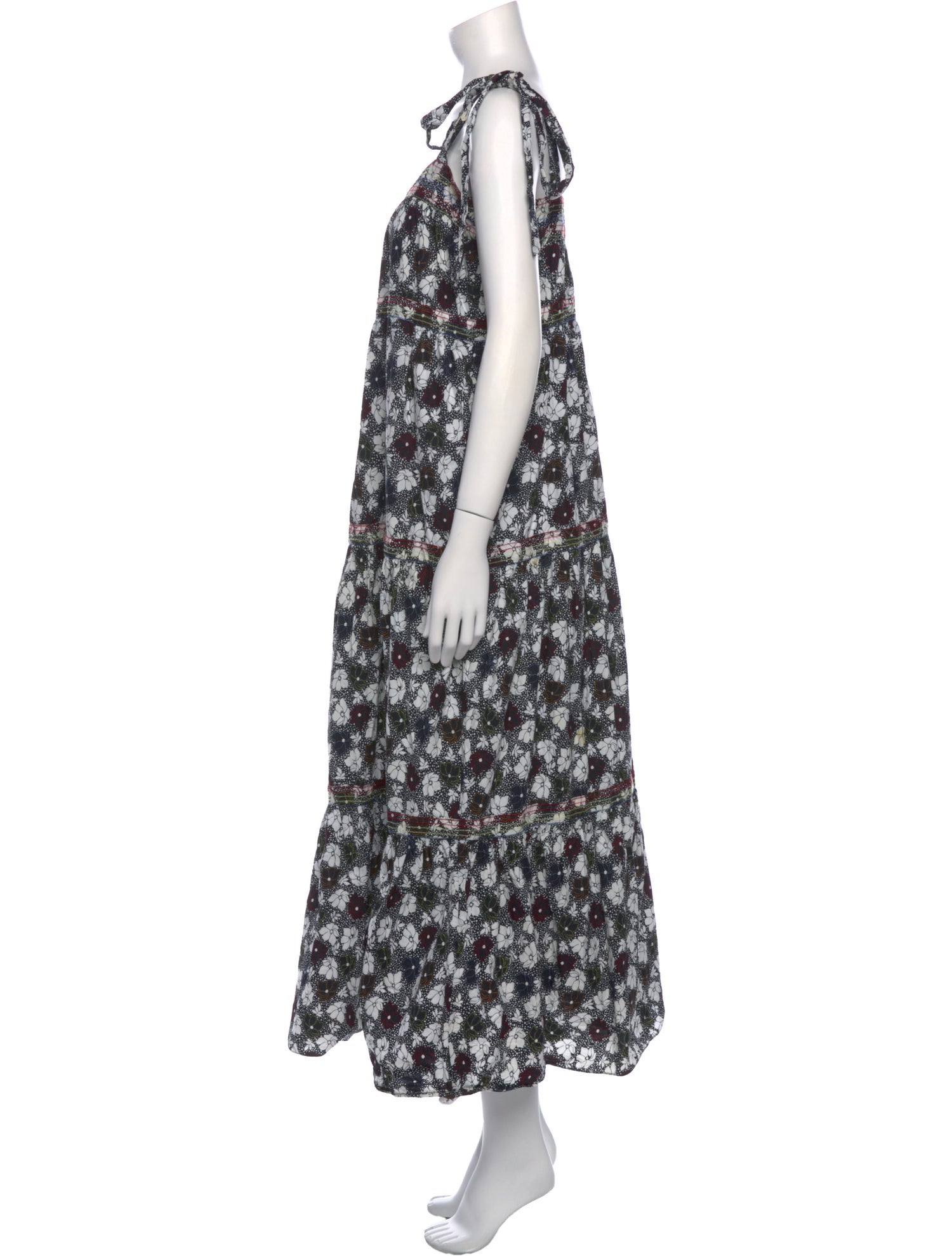 Warm Floral Print Long Dress