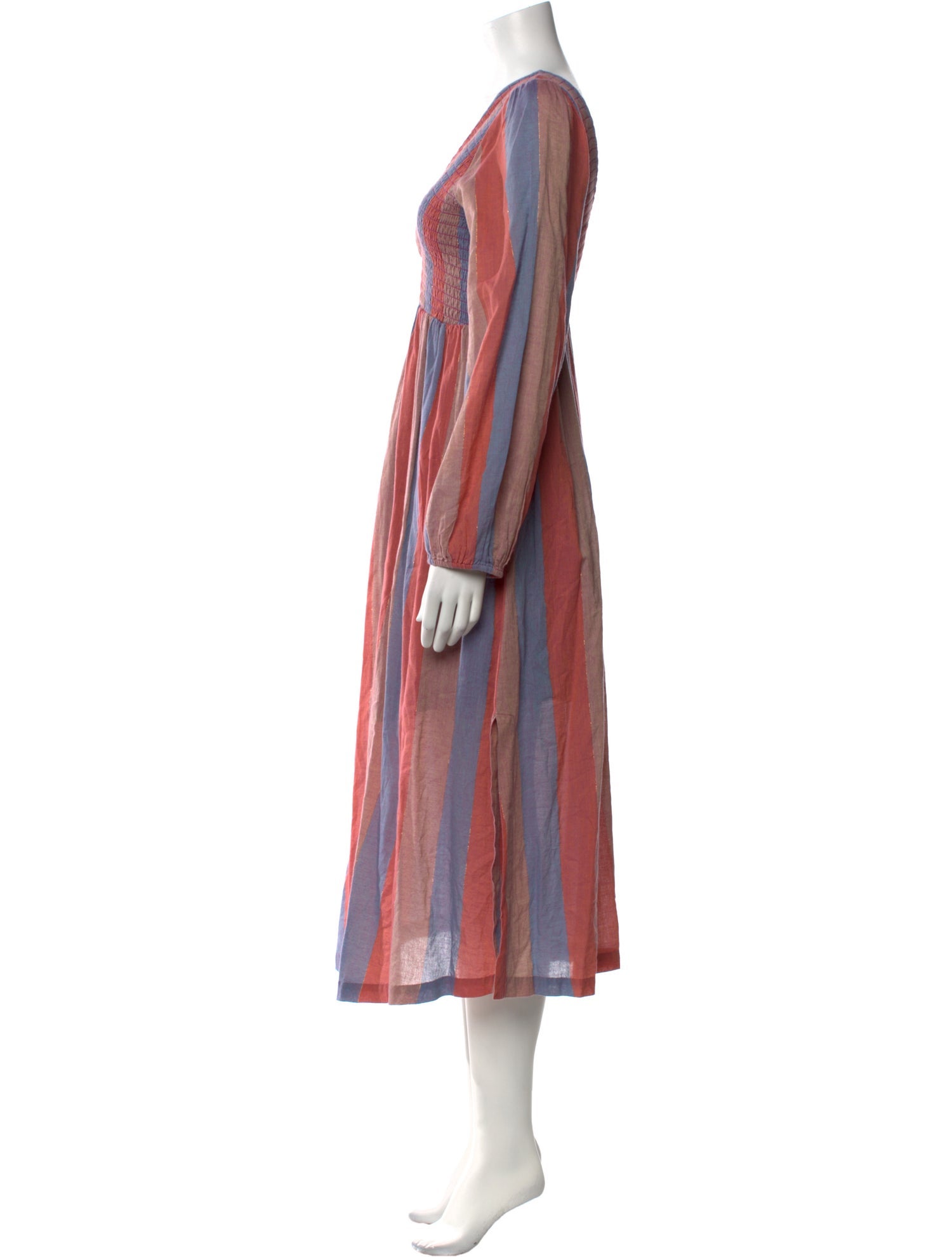 Warm Striped Long Dress