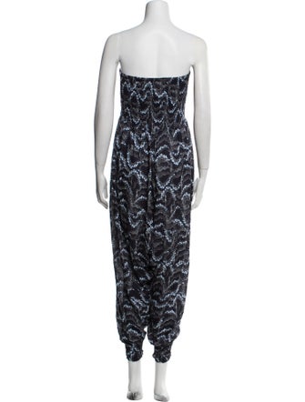 Warm Printed Strapless Jumpsuit