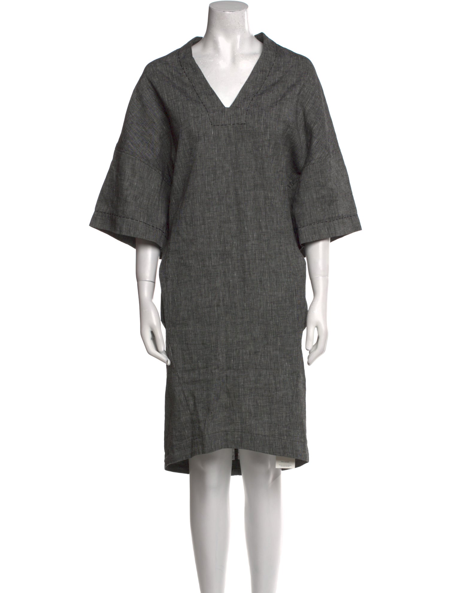 Warm Linen Midi Length Dress