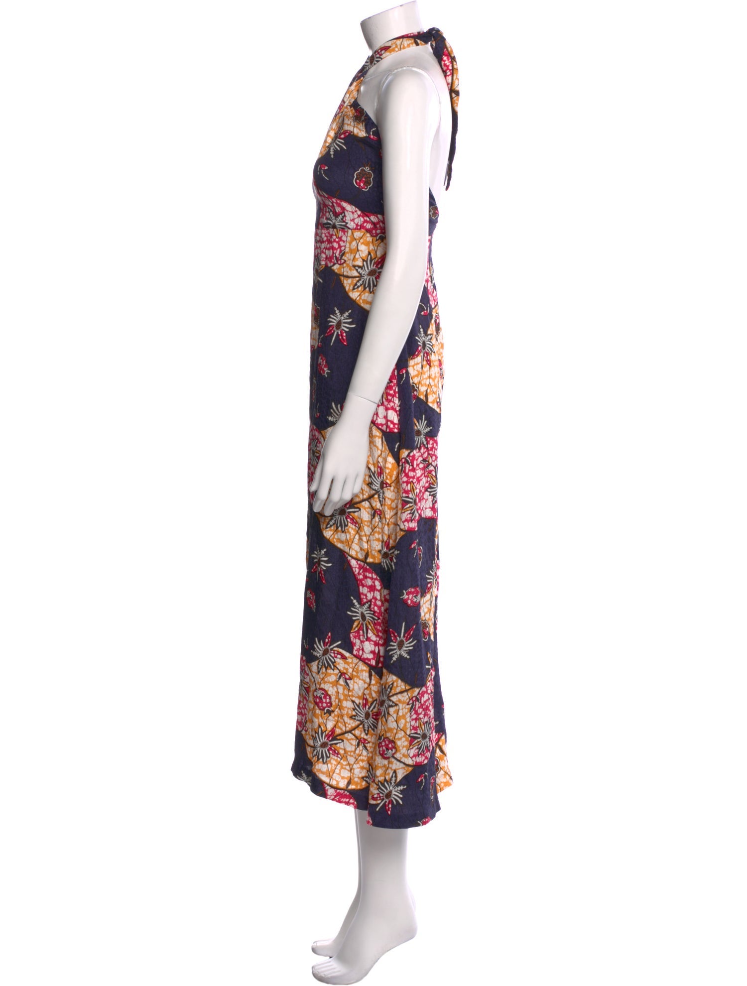 Warm Silk Midi Length Dress