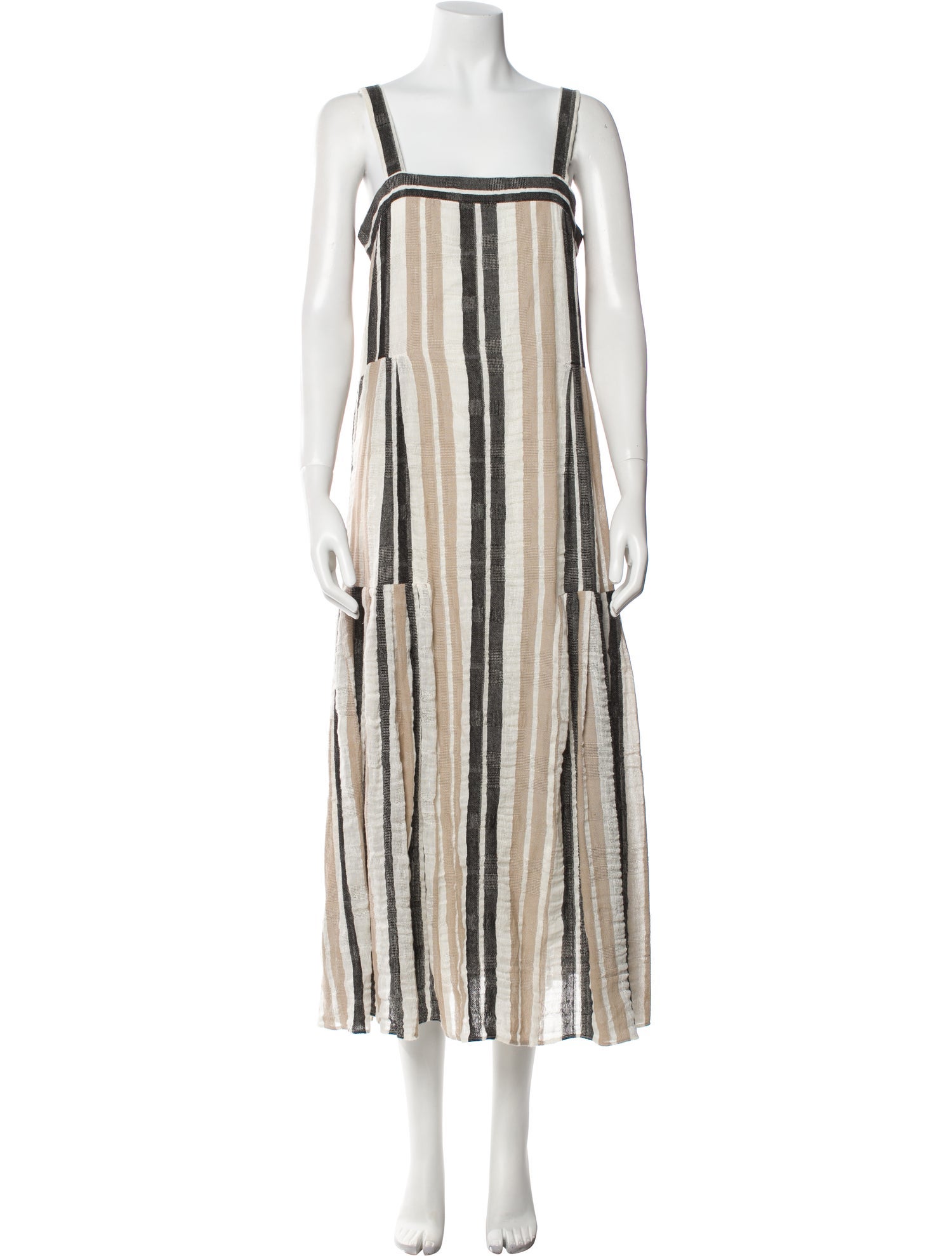 Warm Striped Long Dress