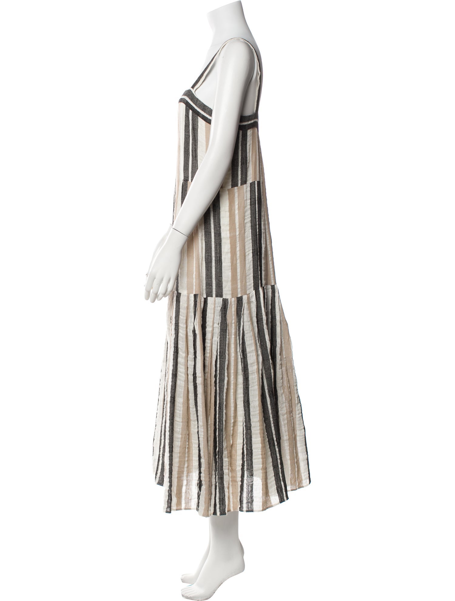 Warm Striped Long Dress