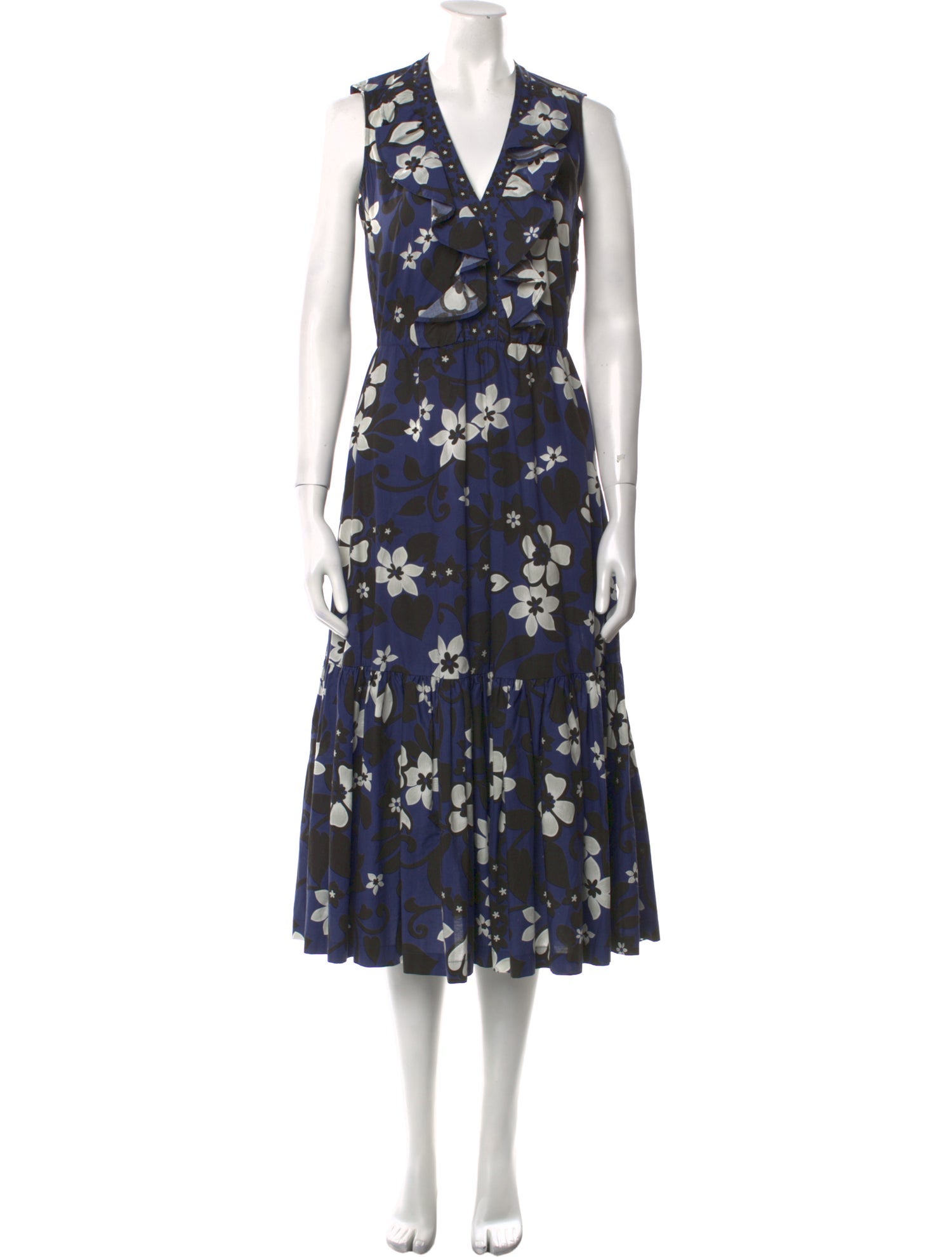 Warm Floral Print Long Dress