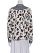 Warm Printed Mock Neck Button-Up Top