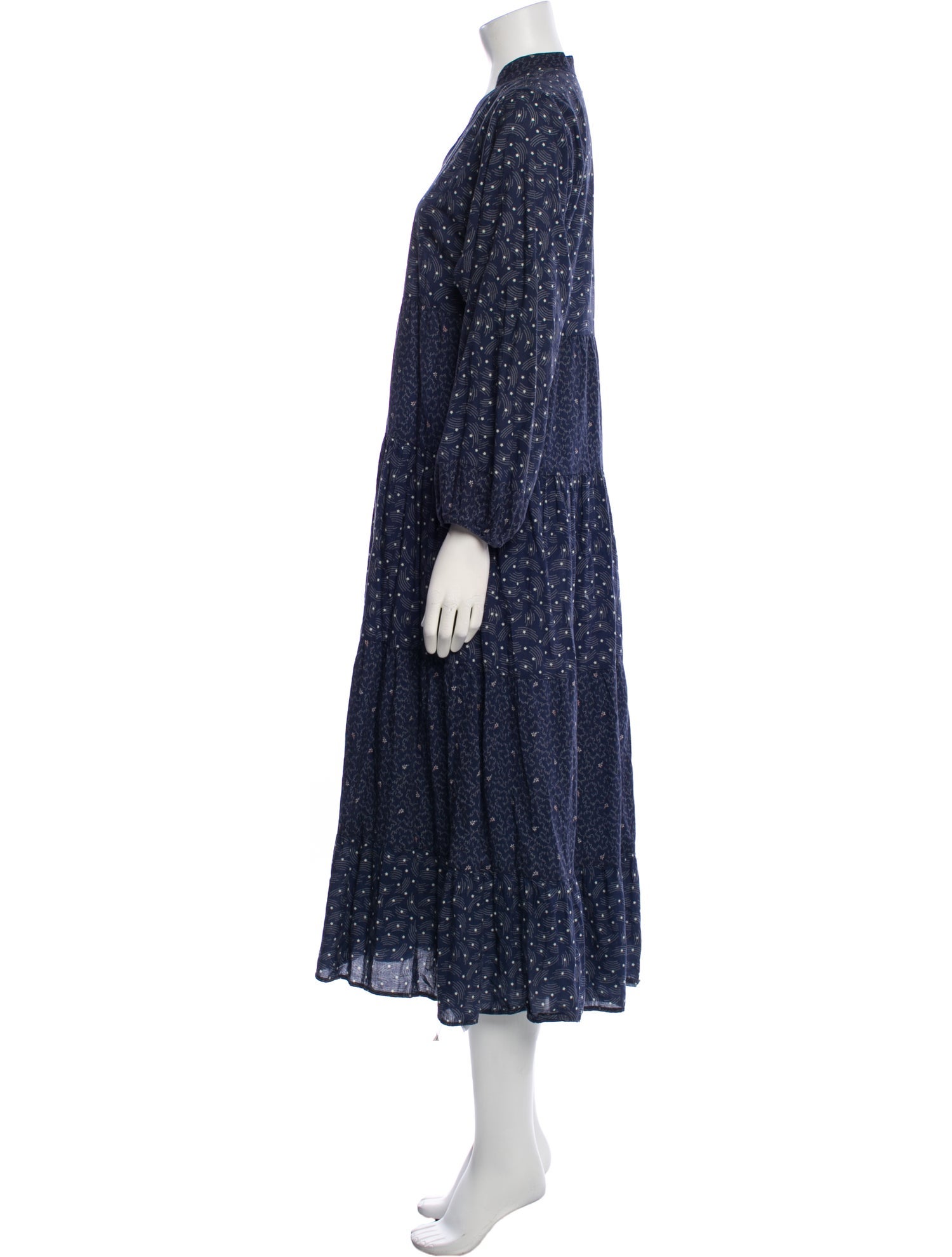 Warm Printed Long Dress