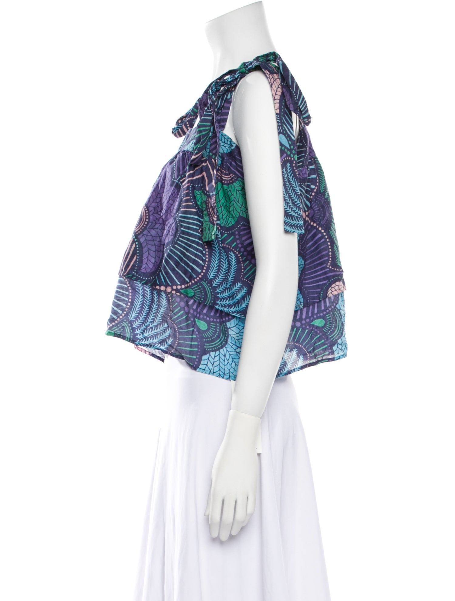 Warm Printed Strapless Tunic