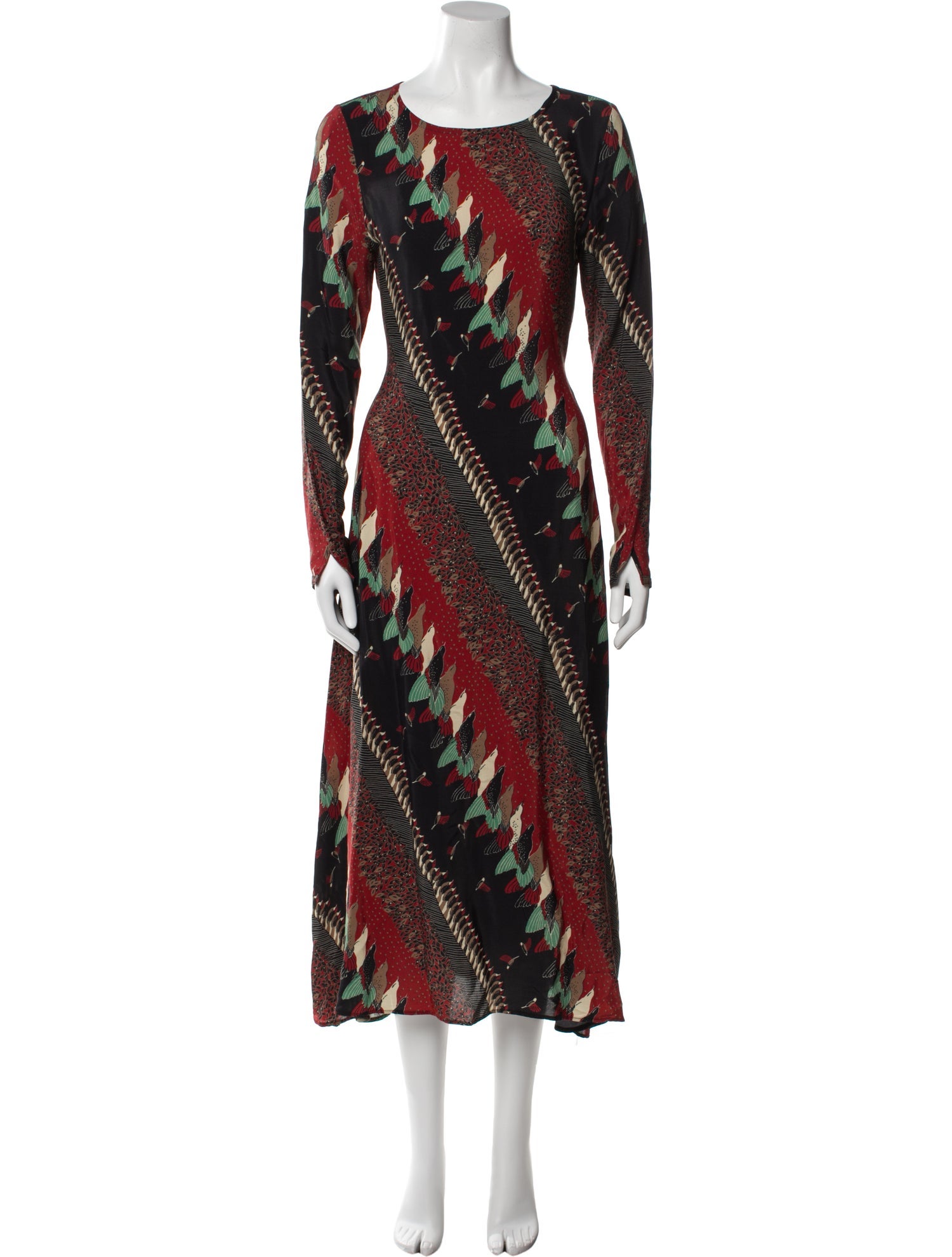 Warm Printed Long Dress