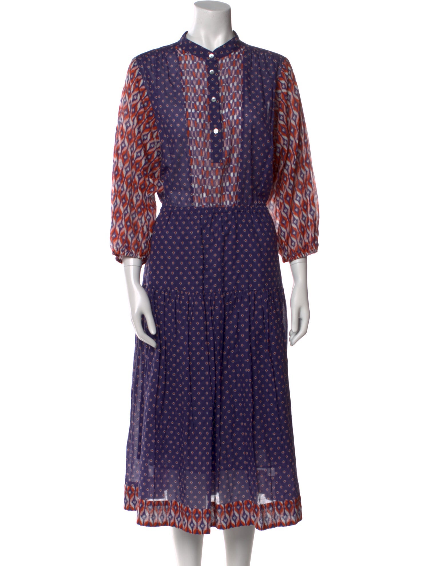 Warm Printed Long Dress