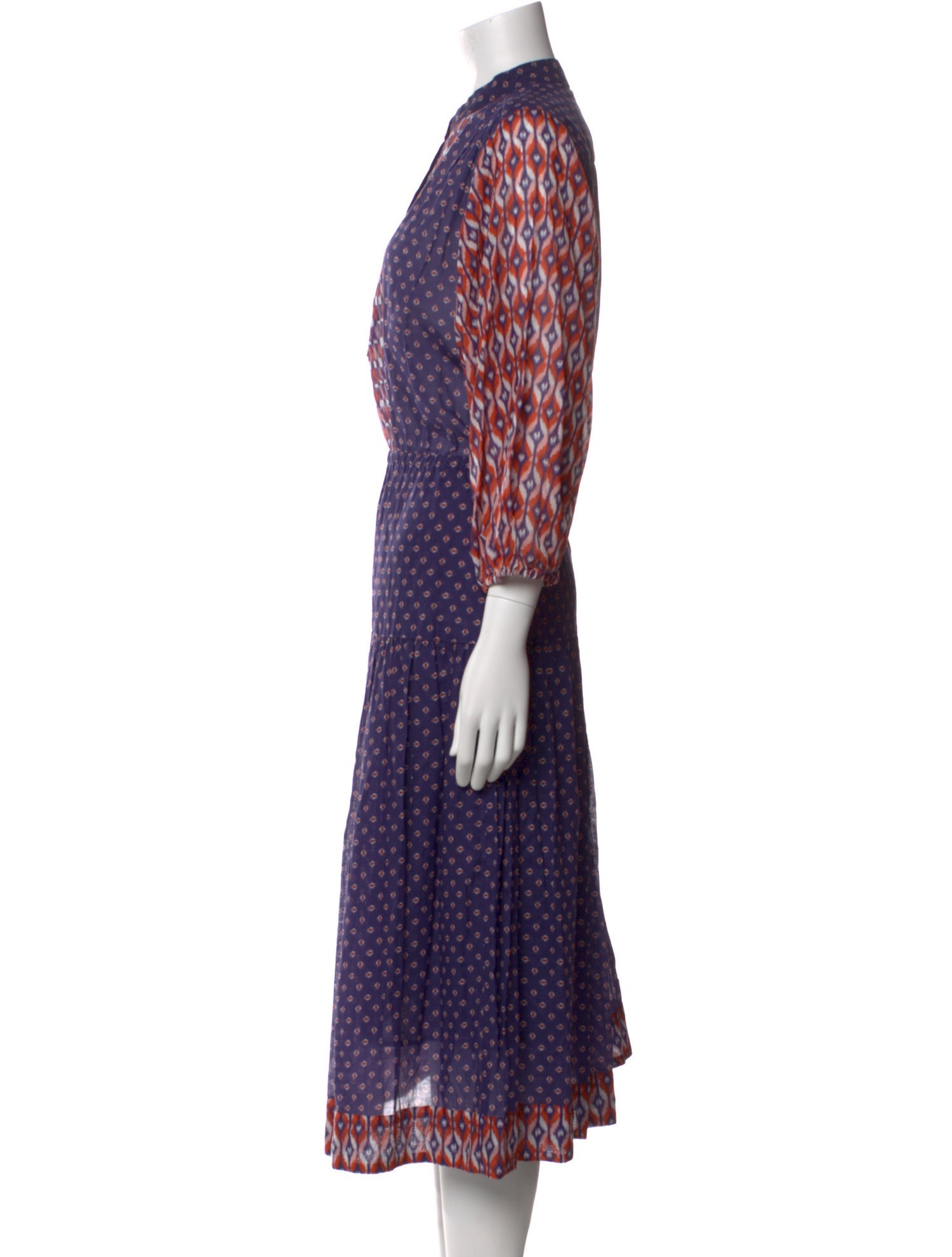 Warm Printed Long Dress