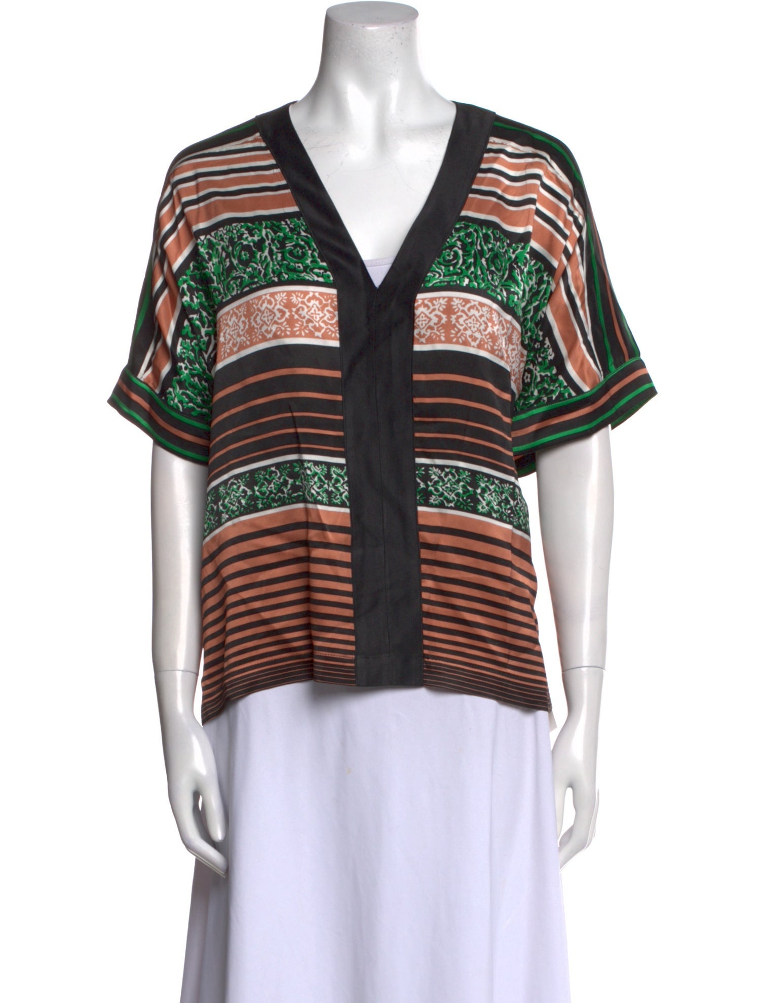 Warm Silk Striped T-Shirt