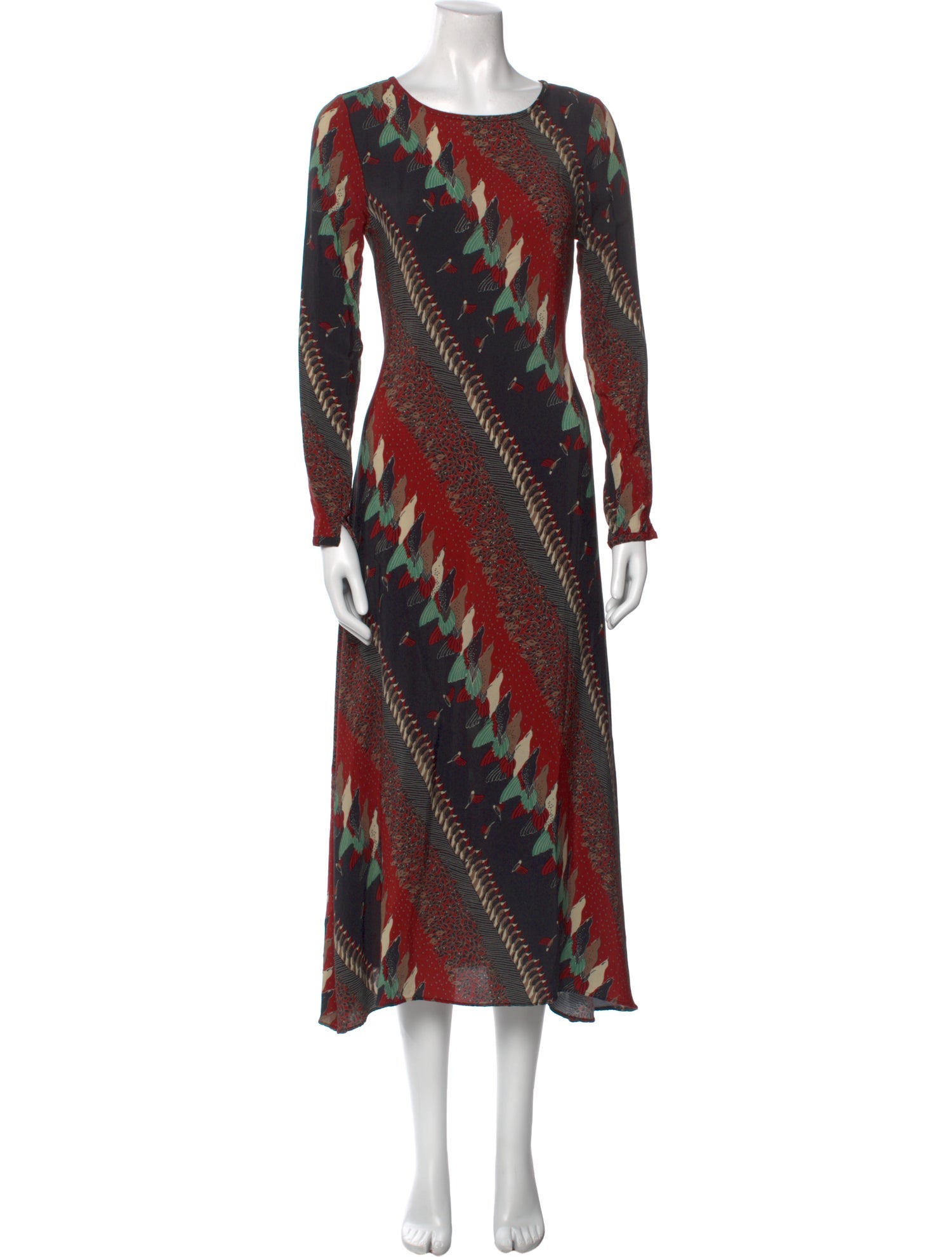 Warm Printed Long Dress
