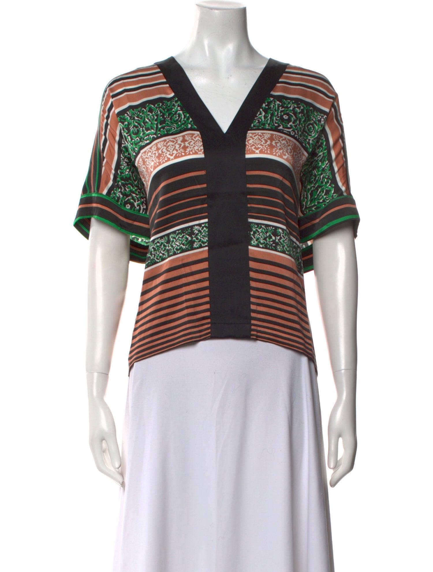 Warm Silk Striped Top