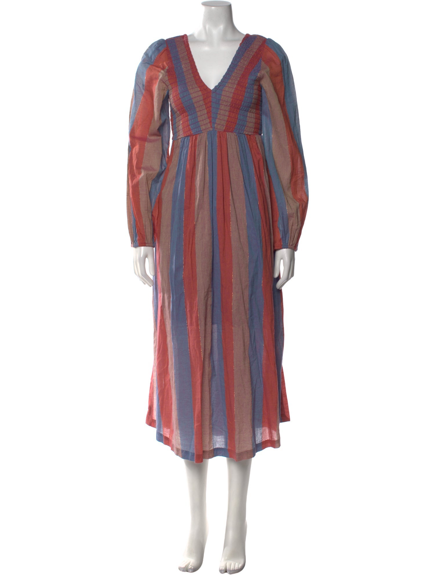 Warm Striped Long Dress