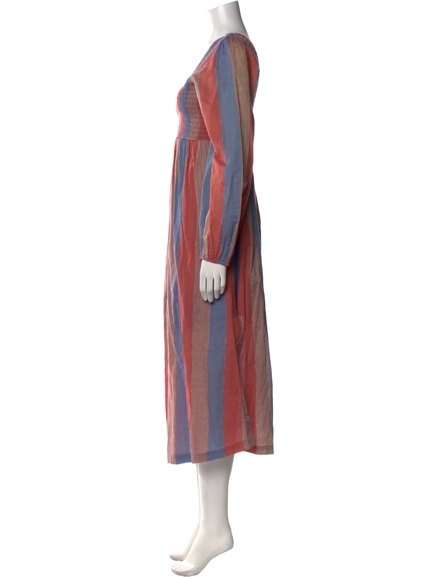 Warm Striped Long Dress