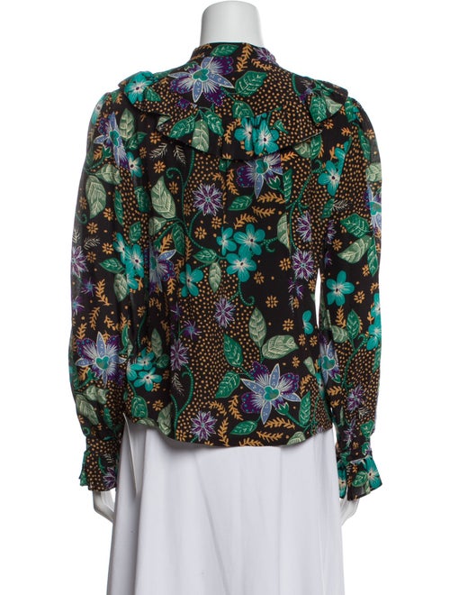 Warm Silk Floral Print Blouse