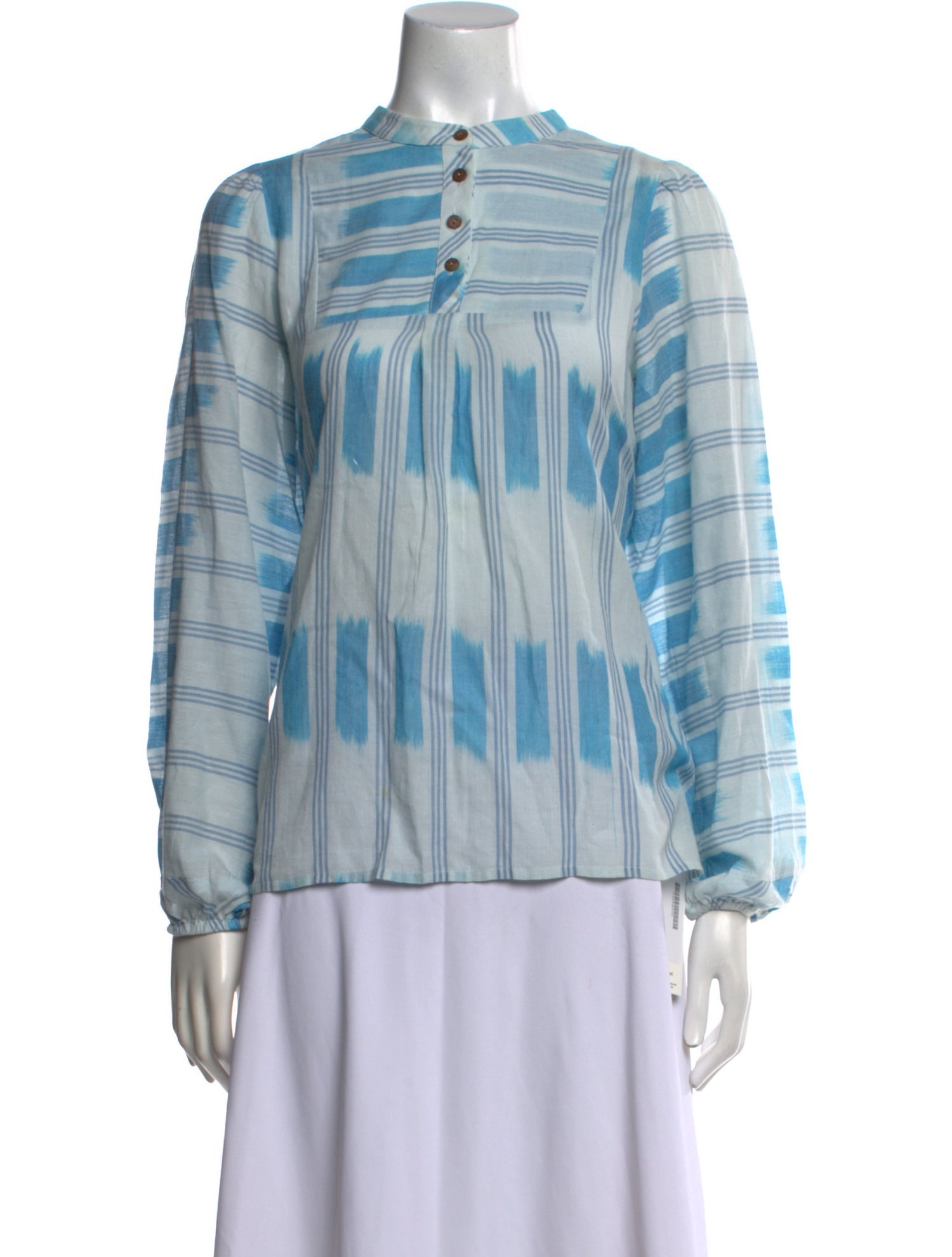 Warm Striped Crew Neck Blouse