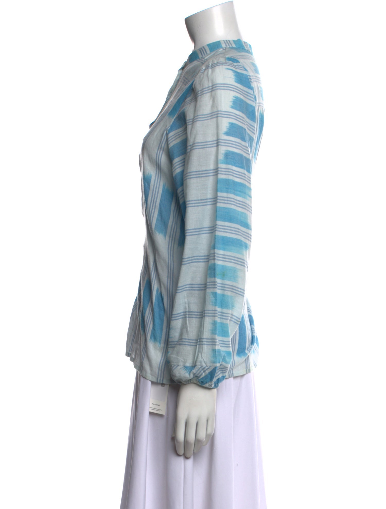 Warm Striped Crew Neck Blouse