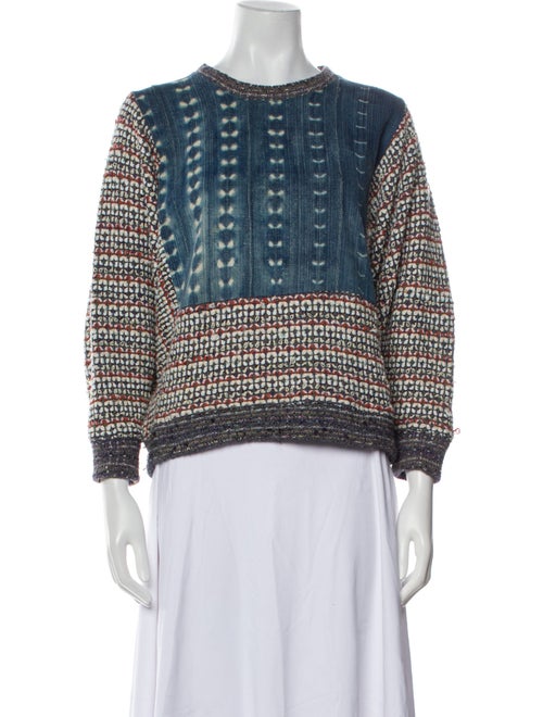 Warm Printed Crew Neck Sweater