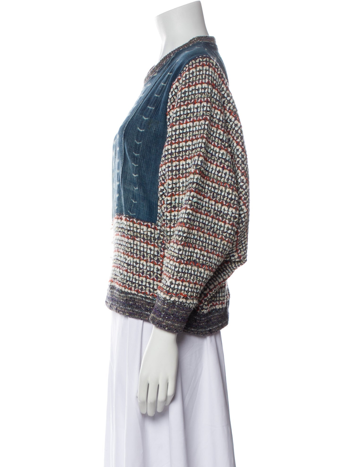 Warm Printed Crew Neck Sweater