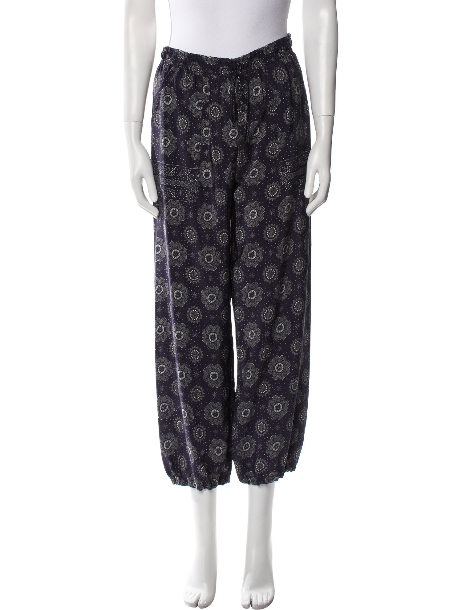 Warm Floral Print Sweatpants