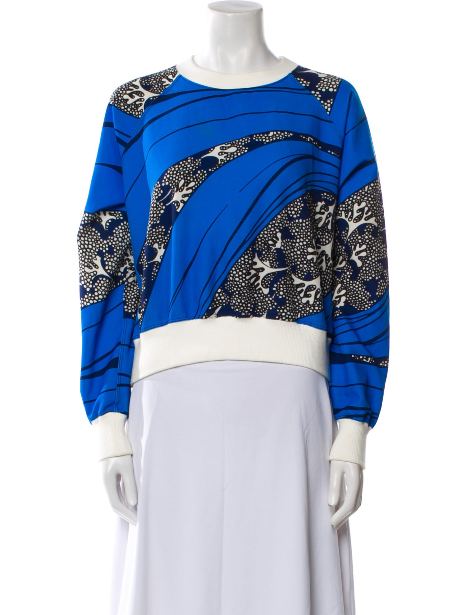 Warm Printed Crew Neck Sweatshirt