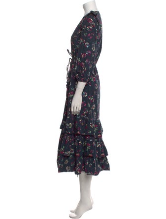 Warm Floral Print Long Dress