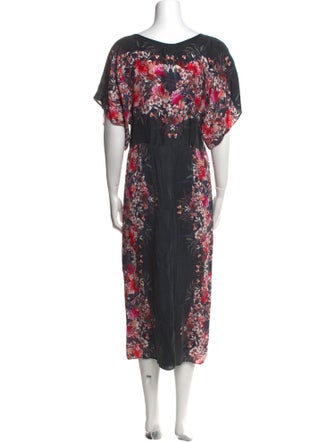 Warm Silk Midi Length Dress