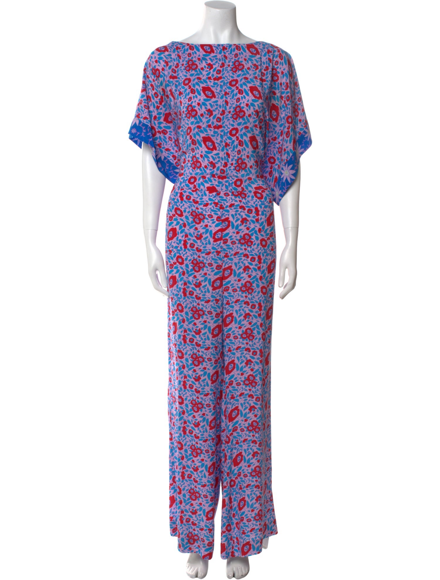 Warm Silk Floral Print Jumpsuit