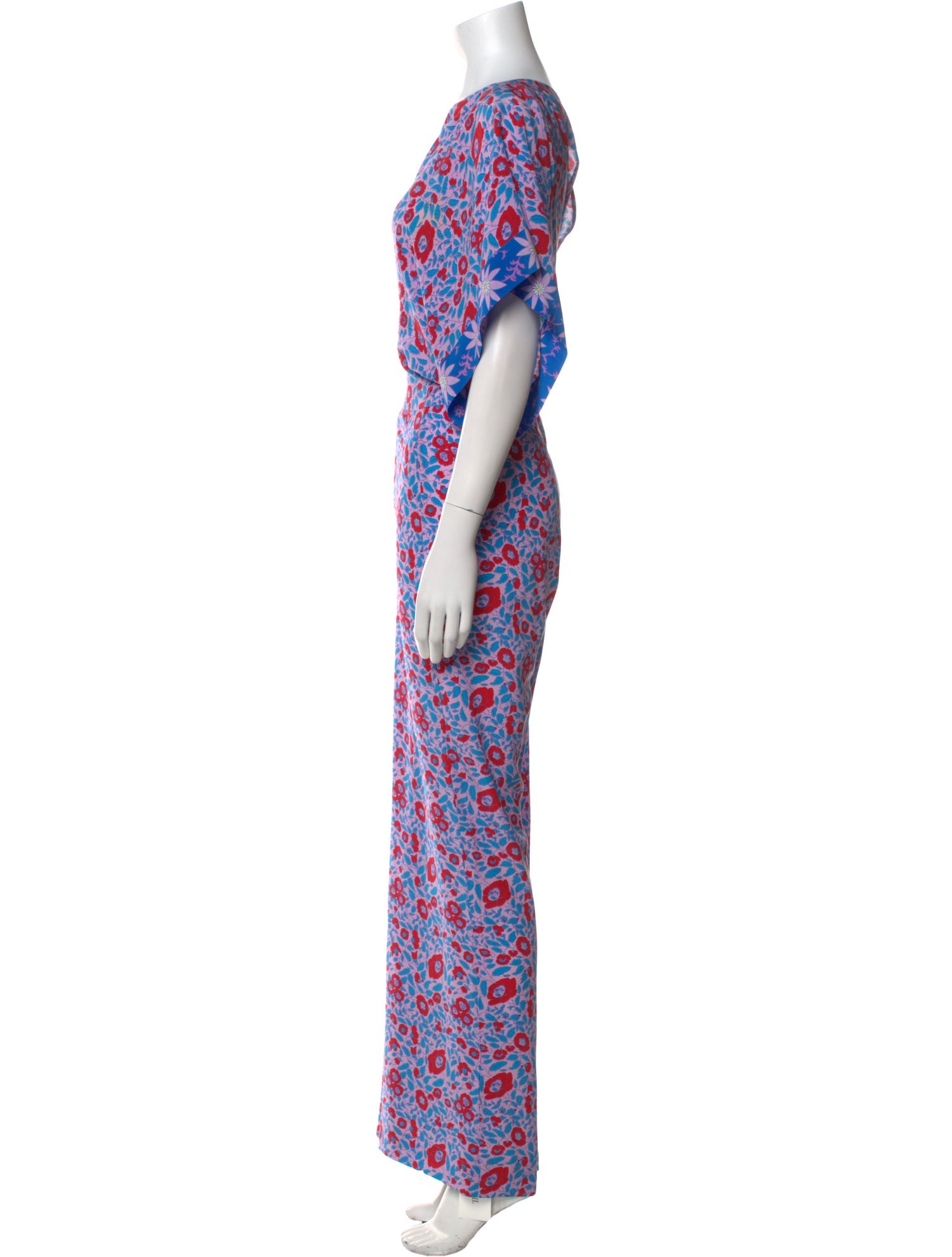 Warm Silk Floral Print Jumpsuit
