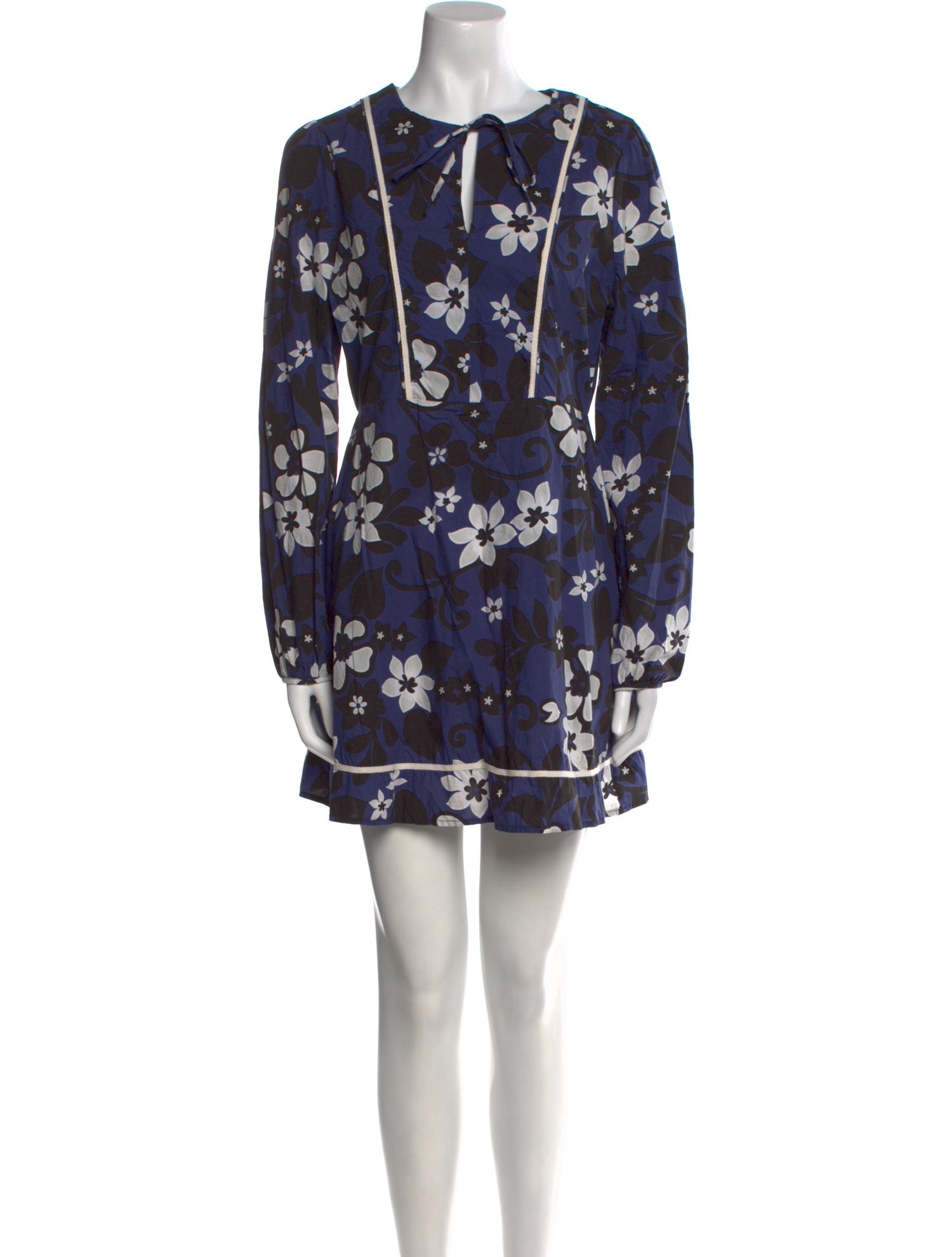 Warm Floral Print Mini Dress