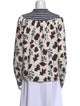 Warm Printed Mock Neck Blouse