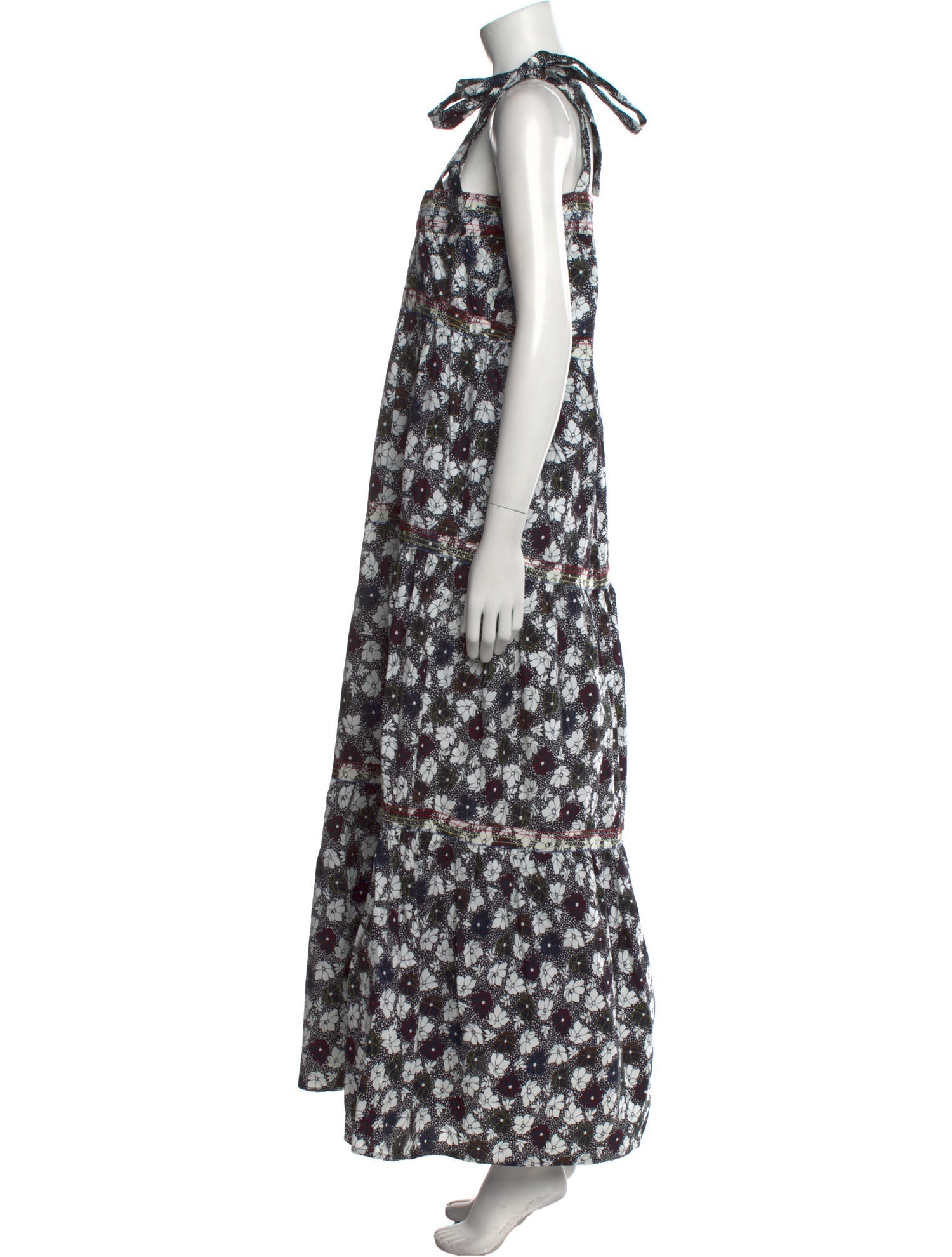 Warm Floral Print Long Dress