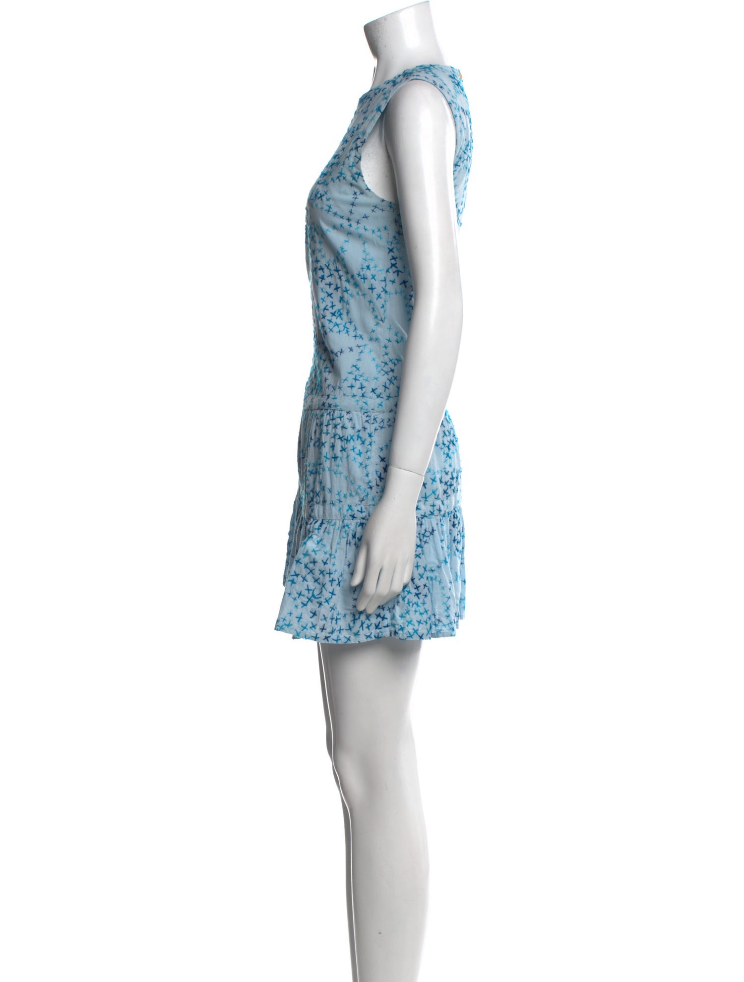 Warm Floral Print Mini Dress