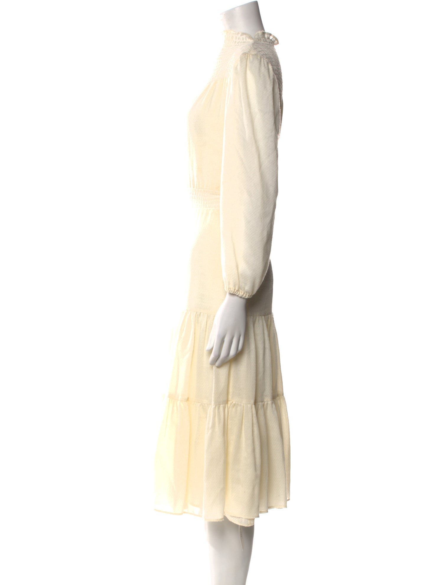 Warm Mock Neck Midi Length Dress