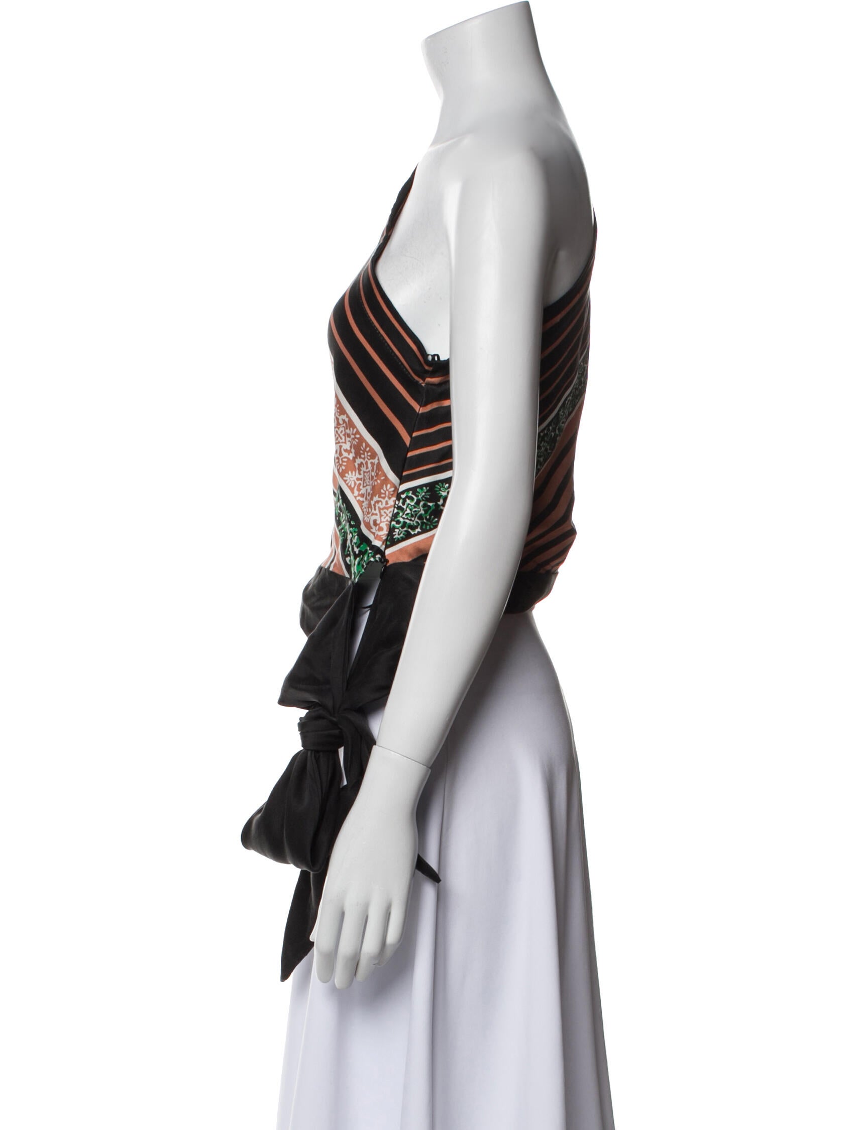 Warm Silk Striped Crop Top