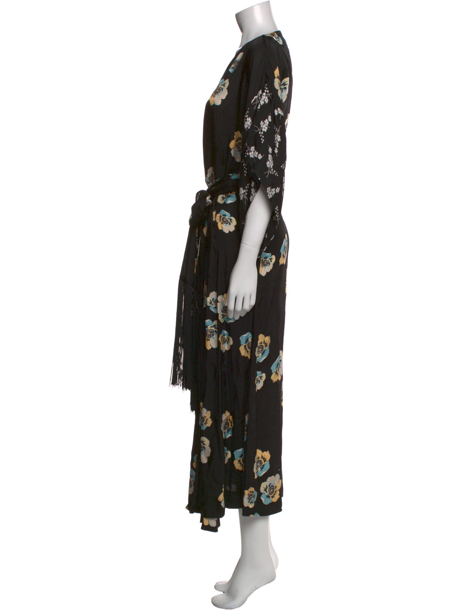 Warm Floral Print Long Dress