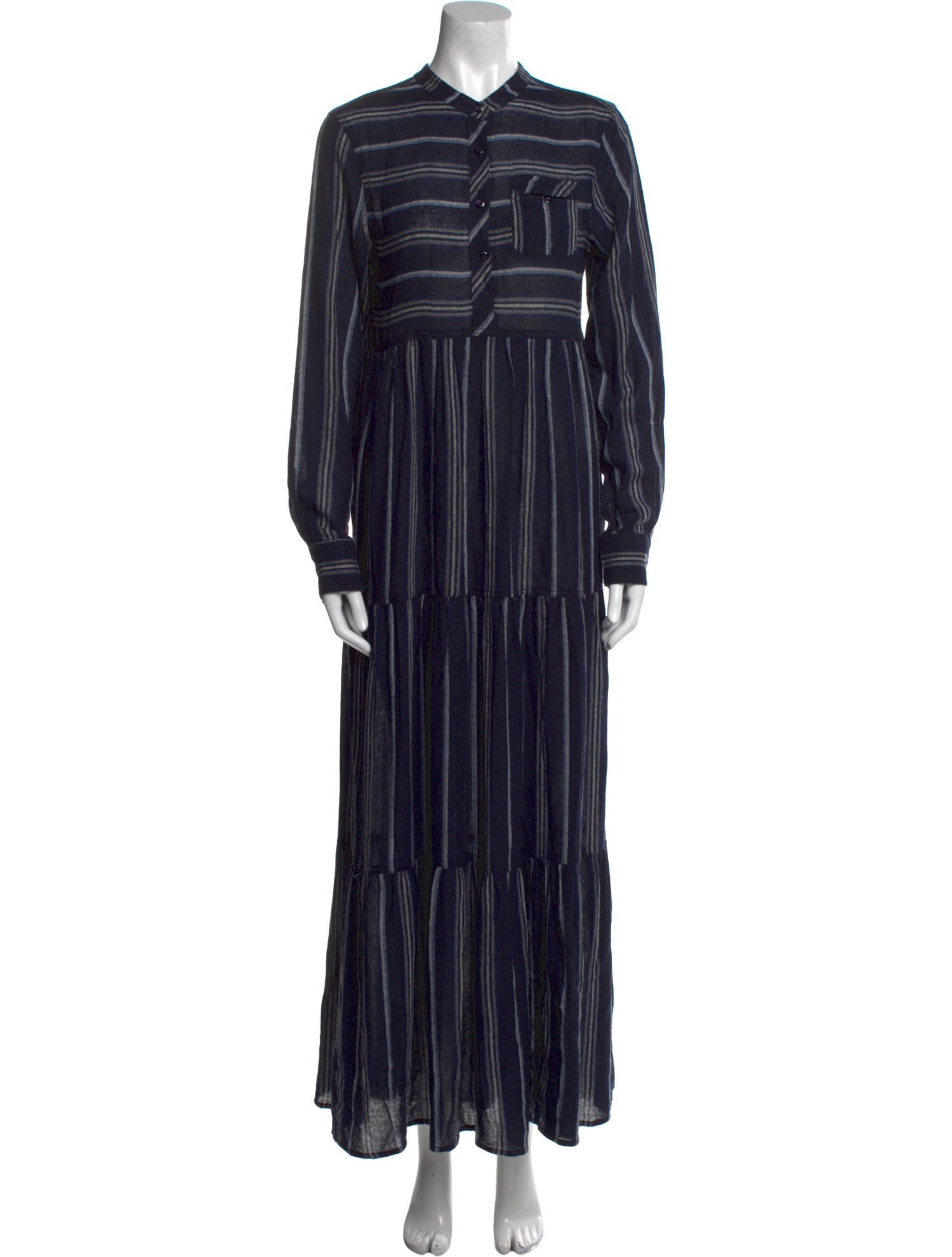 Warm Striped Long Dress