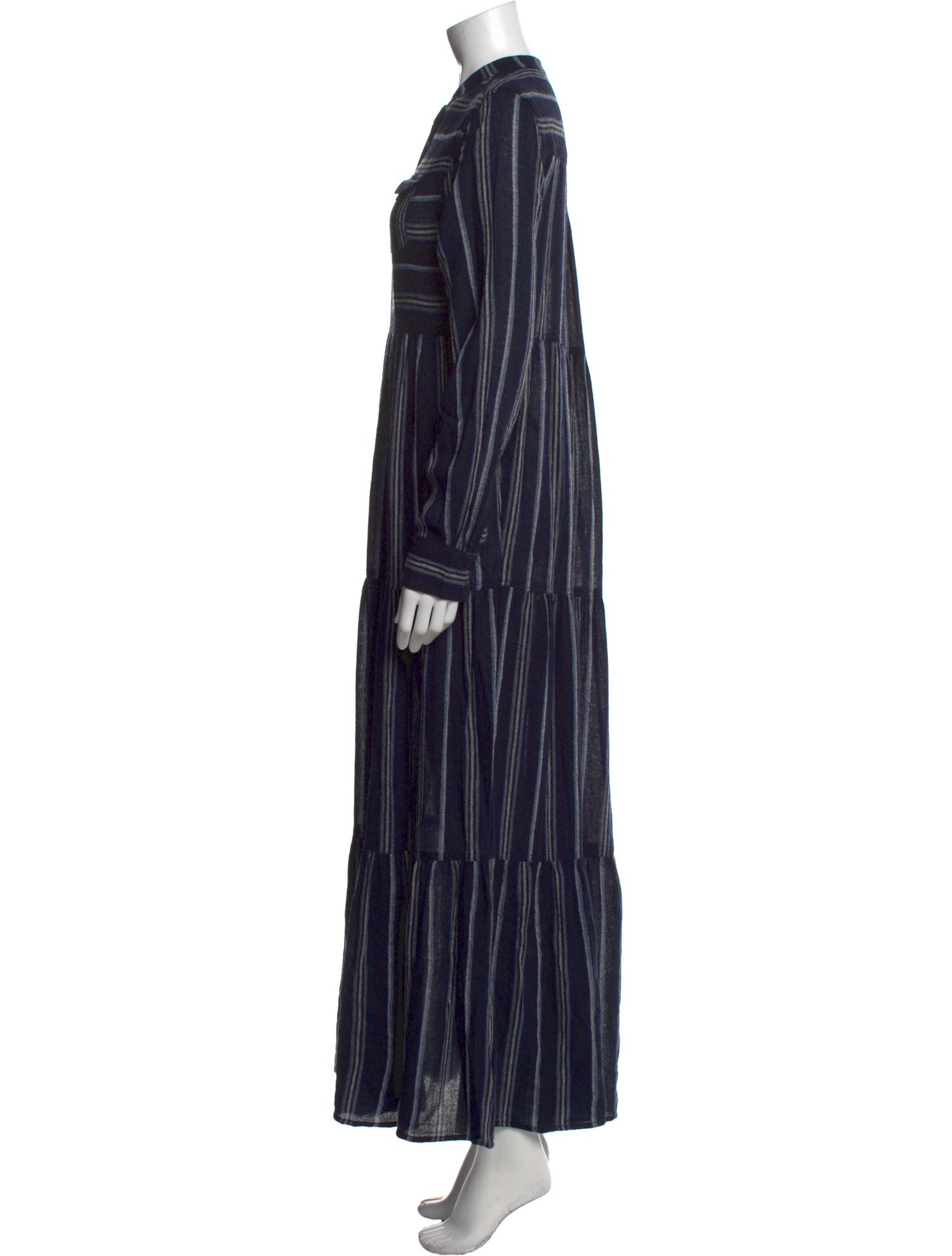 Warm Striped Long Dress