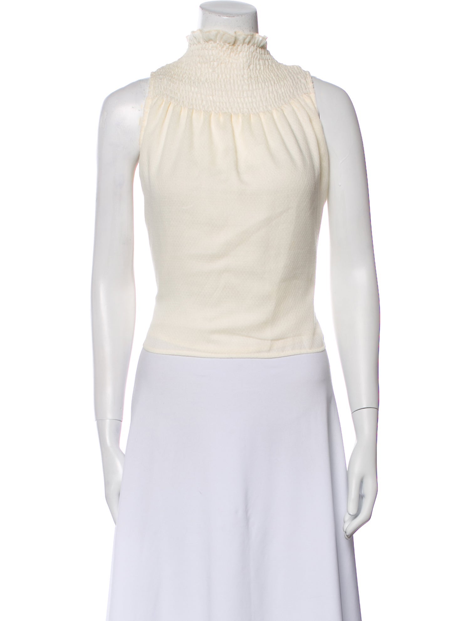 Warm Turtleneck Sleeveless Crop Top