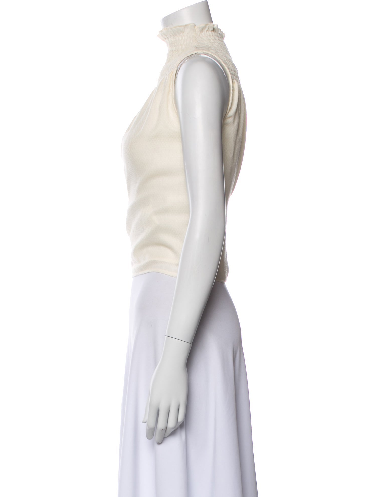 Warm Turtleneck Sleeveless Crop Top