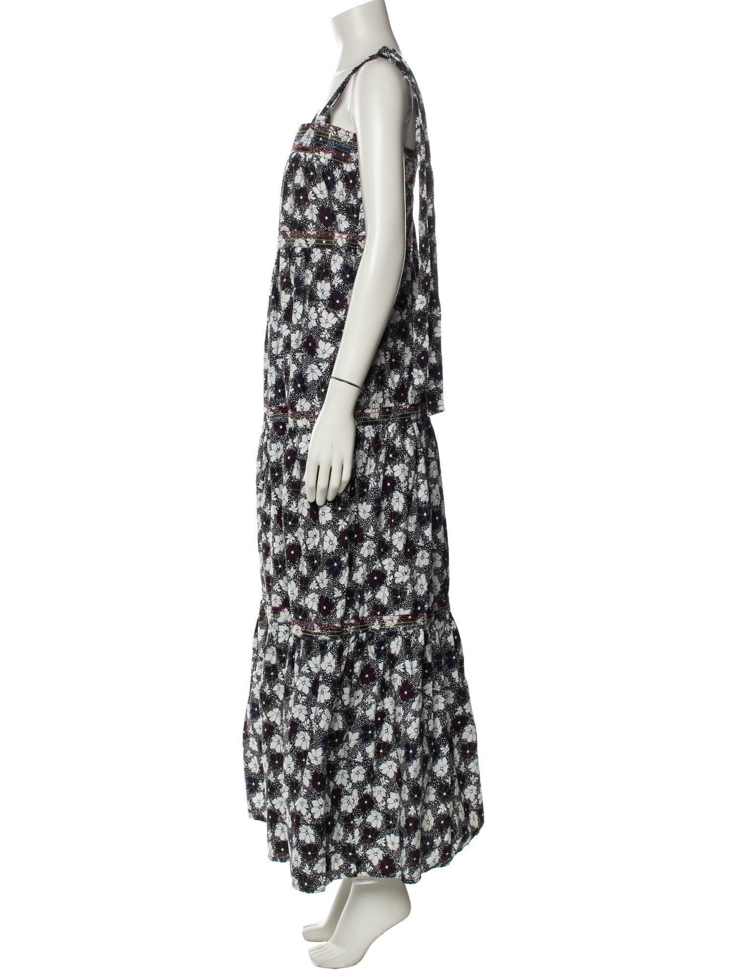 Warm Floral Print Long Dress