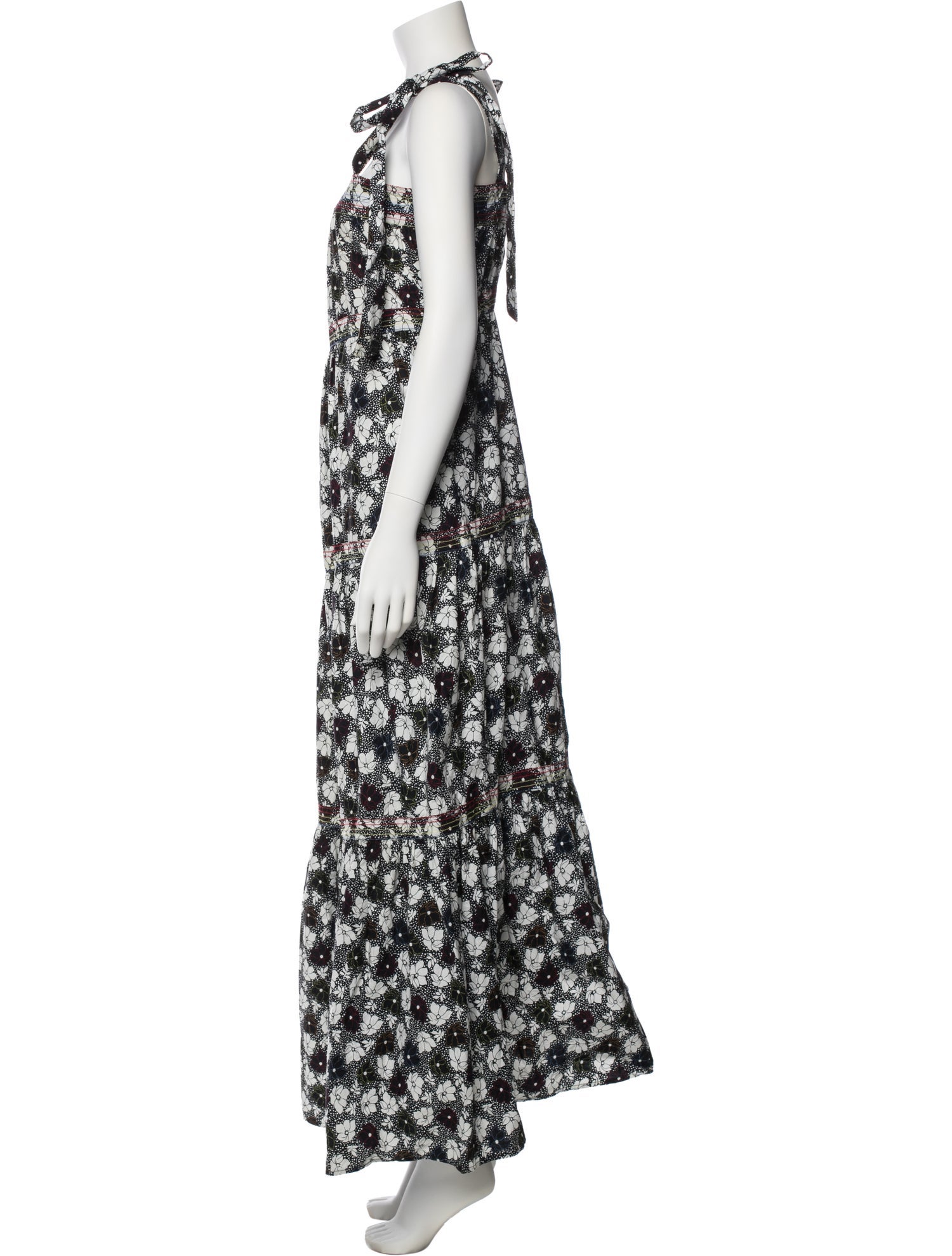 Warm Floral Print Long Dress