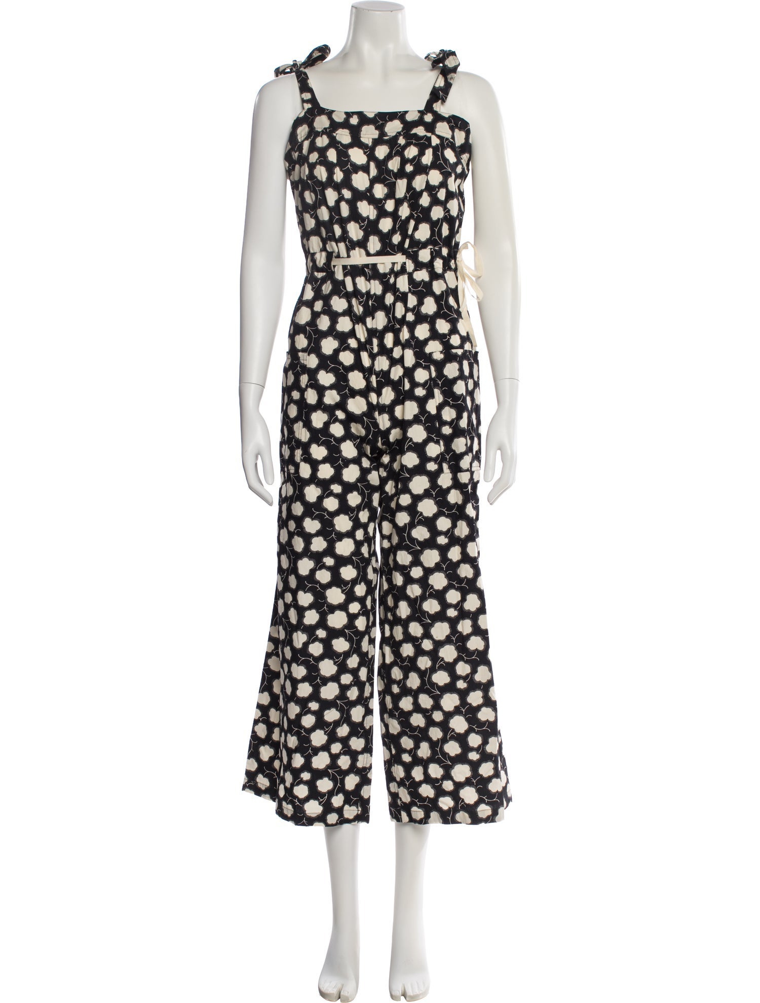 Warm Printed Square Neckline Jumpsuit