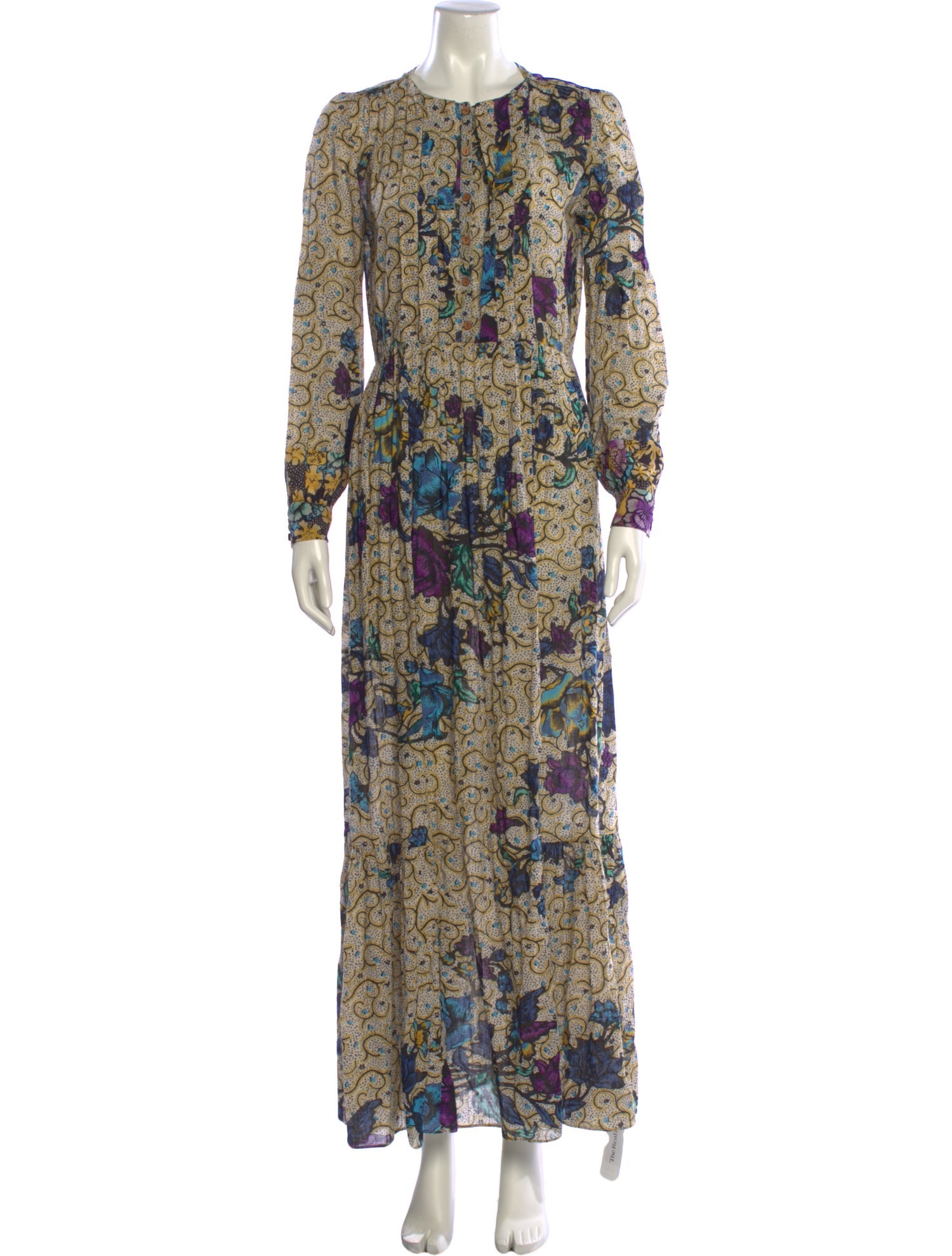 Warm Printed Long Dress