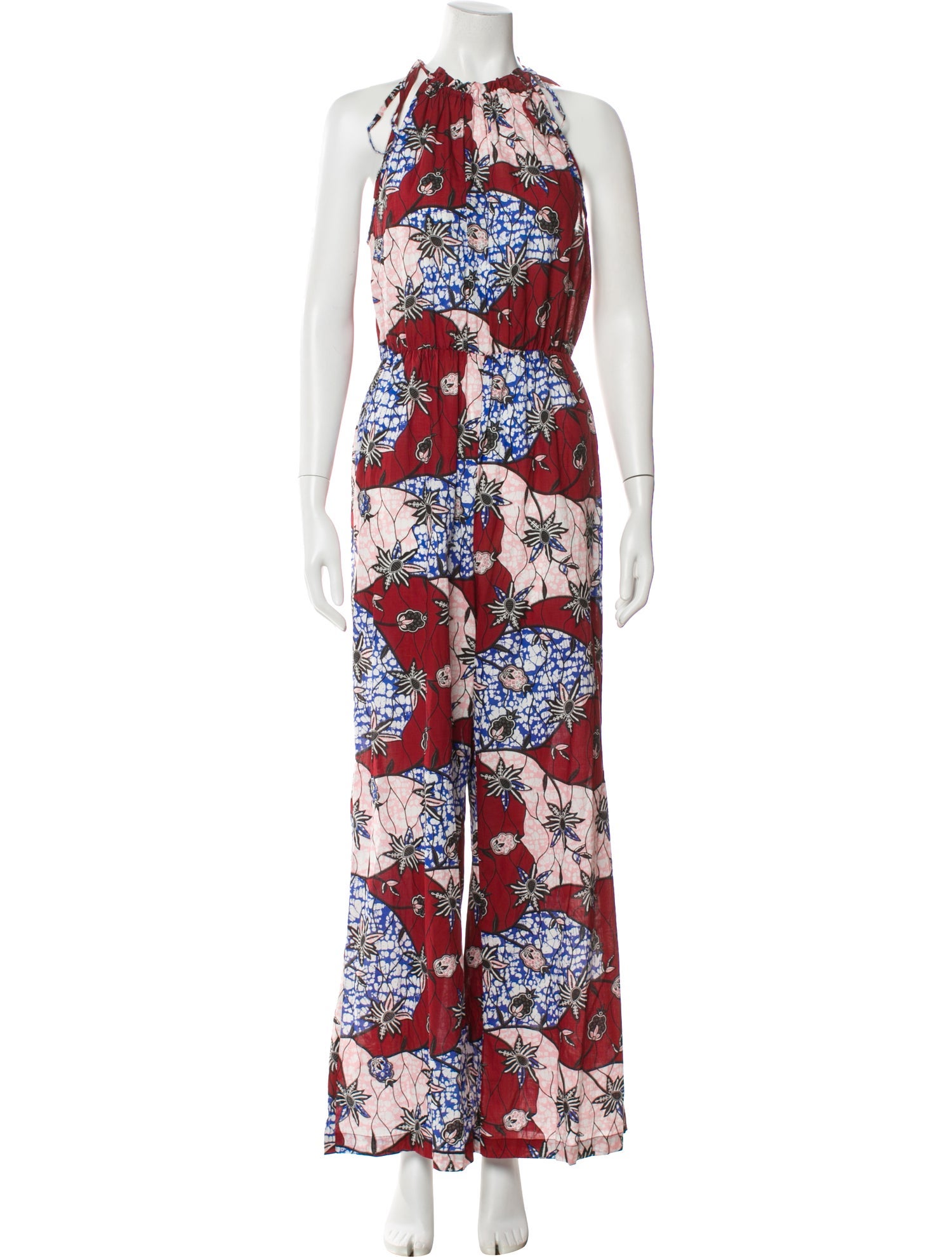 Warm Printed Crew Neck Jumpsuit