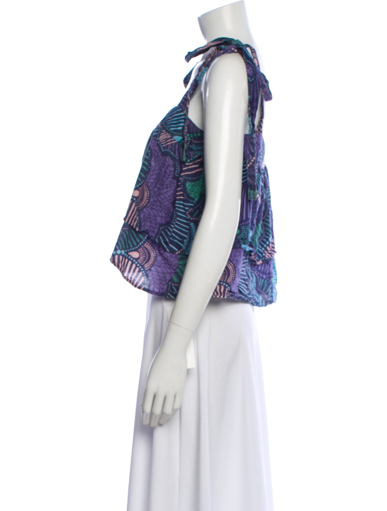 Warm Patterned Square Neckline Top