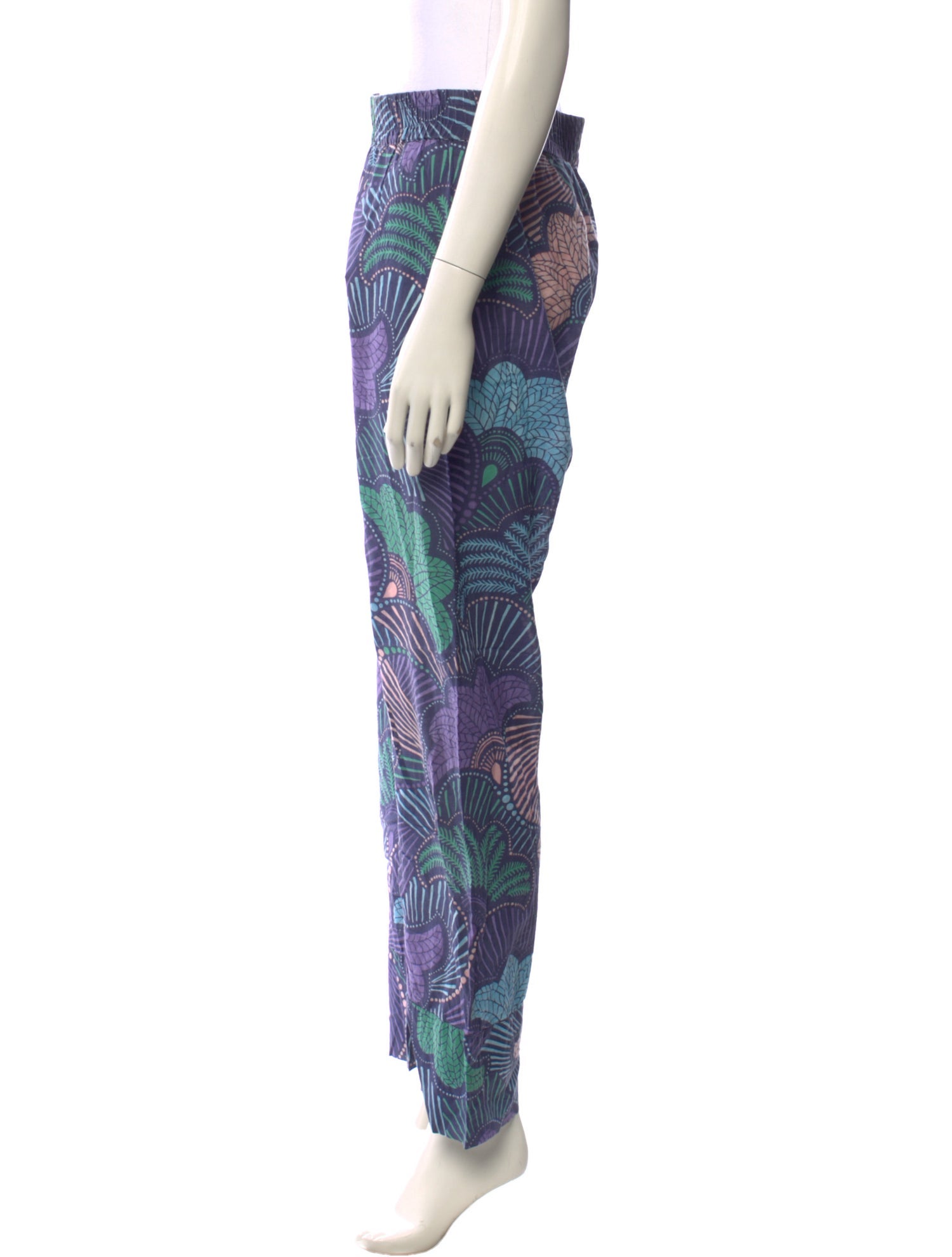 Warm Printed Straight Leg Pants